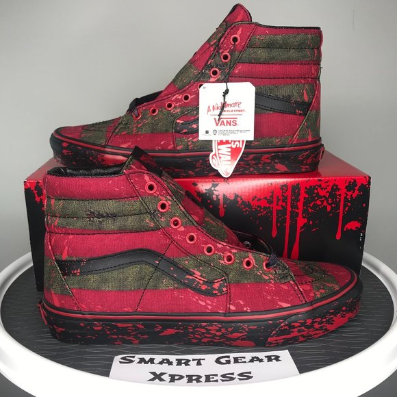 VANS x Nightmare on Elmstreet Sk8-Hi Horror Freddy Krueger Edition Sneakers - Picture 1 of 7